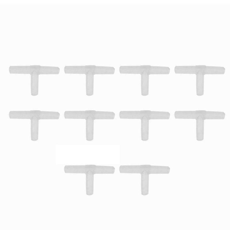 10pcs Tee-Connectors Fish Tank Air Pipe Joint Water Pump Hose Adapter Accessory