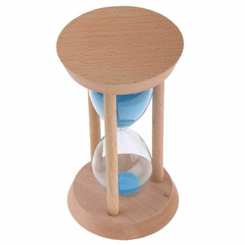 Blue hourglass wooden frame -15 minutes W7H3