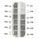 Eyeglasses Repair Kit-1100Pcs Small Screws and 10 Nose Pads Set with 6 Pcs