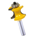 2pcs 8mm Shank Half Round Bearing Bullnose Router Bit Set Carbide Tipped Round