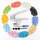 150pcs Snap Button 12mm 15pcs x 10 color + installation Clamp P5B3