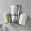 Wrought Iron Toothbrush Rack Bathroom Set Cup Storage Rack Strong Suction W X9K5