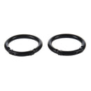 Camping Spring Clip Aluminum Round Portable Mini Carabiner Hook Black 2 Pcs T4Q1