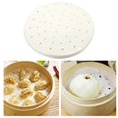 200pcs/set Non-Stick Round Steamer Liners Baking Pads For Kitchen Restaurant