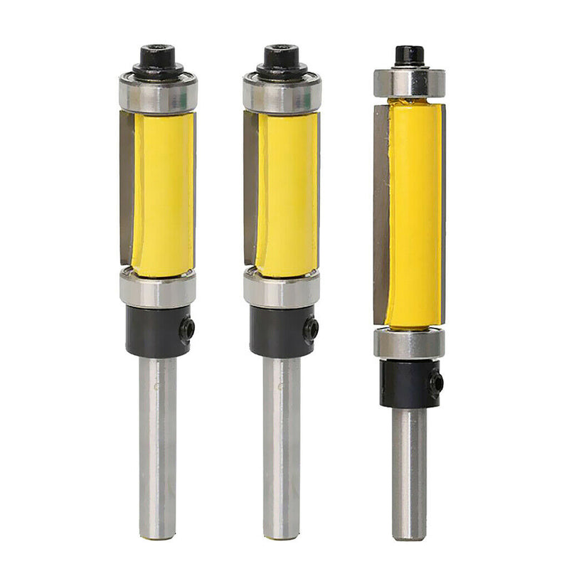 Woodworking Flush Trim Pattern Router Bit - 1/4 Shank Dia. Cutter Edge Tool, 1/2