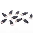 10x USB2.0 Type-A Plug 4-pin Male Adapter Connector jack&Black Plastic Cover Bj