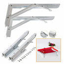 2X Heavy Duty White 90 Degree e-Wall Mounted Detachable Decorative Metal An X5I6