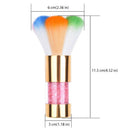 2Pcs Nail Art Dust Brush Remover Cleaner for Acrylic & UV Gel Nails with Sh