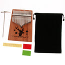 17 Note African Kalimba Mbira Thumb Piano Mahogany Body for Kids Adults Gift