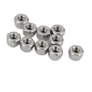 10Pcs M3 A2 Stainless Steel Nuts Nylon Collar Elastic Stop Self-lock Locknut