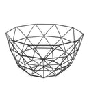 Nordic Style Fruit Basket Wire Decorated Metal Storage Basket Black Display