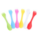 6x Multifunction Camping Hiking Utensils Spork Combo Travel Gadget Spoon Fork Gw