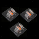 3pcs Clear Adhesive Broom Mop Holder Clip Anti-slip Cleaning Tool Holder