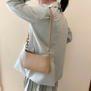 Women Solid Evening Clutch Shoulder Handbags PU Leather Totes Bags (Khaki)