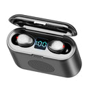 Waterproof F9 TWS LED Double In-Ear Earbuds Earpieces Headphones + Speaker
