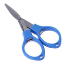 Mini Folding Stainless Steel Scissors Keychain Fishing Travel Cutter Blue