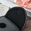 hearing aid carrying pouch bag holder small black pu leather material storage %x