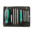10Pcs/Set Precision Magnetic Small Screwdriver Set Slotted Star Repair Bits F9B1