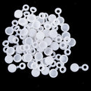 50 Pcs Practical White Screw Caps 3-5mm Shank Diameter Screw Covers for