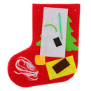 3 Sets Xmas Tree Stocking Non-woven Felt Applique Kit for DIY Sewing Project