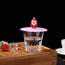 Silicone Cup Cover Transparent Heat-resistant Dustproof (Santa Claus) A
