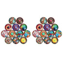 40 Pieces Glass Flatback Scrapbooking Dome Cabochons for Jewelry Crafts 10mm