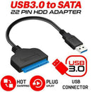 USB 3.0 To SATA 22 Pin SSD 2.5 Inch Hard Disk Drive Adapter Cable US Top!
