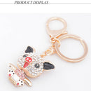 Exquisite Cute Pig Pendant Keychain Crystal Rhinestone Car Key Chain Champa