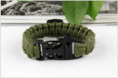 Paracord Survival Bracelet Compass Whistle Camping Gear/Kit B3cE
