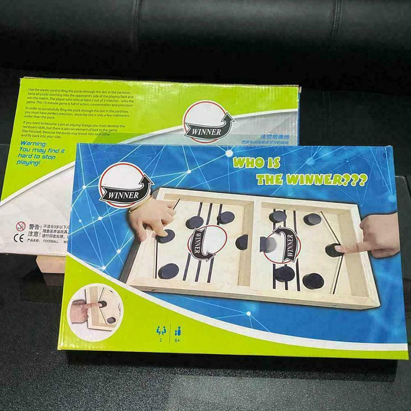 Fast Sling Puck Game Paced Sling Puck Winner Board Games Child Family Toys R7Z5