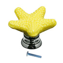 2pcs Lovely Starfish Ceramic Drawer Cabinet Cupboard Door Pull Handle Knob