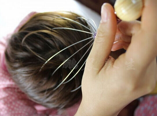 2 x/SET Head Massager Metal Scalp Neck Natural Relax Pain Body Relief Scratcher