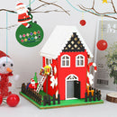 Christmas Ornamental Wooden Christmas House LED Light Strip Xmas Decoration