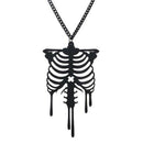 Fashion Punk Rock Horror Body Skeleton Pendant Skeleton Pendant Necklace J5E7