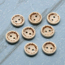100 Pcs/Bag 2 Holes Wooden Buttons Handmade Letter Love Scrapbooking For We