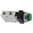JM-322PPL 13mm Thread 2 Position 3 Way Green Push Button Air Mechanical Val