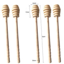 2x Wooden Jam Honey Spoon Wooden Stir Stick Syrup Spoon Dip