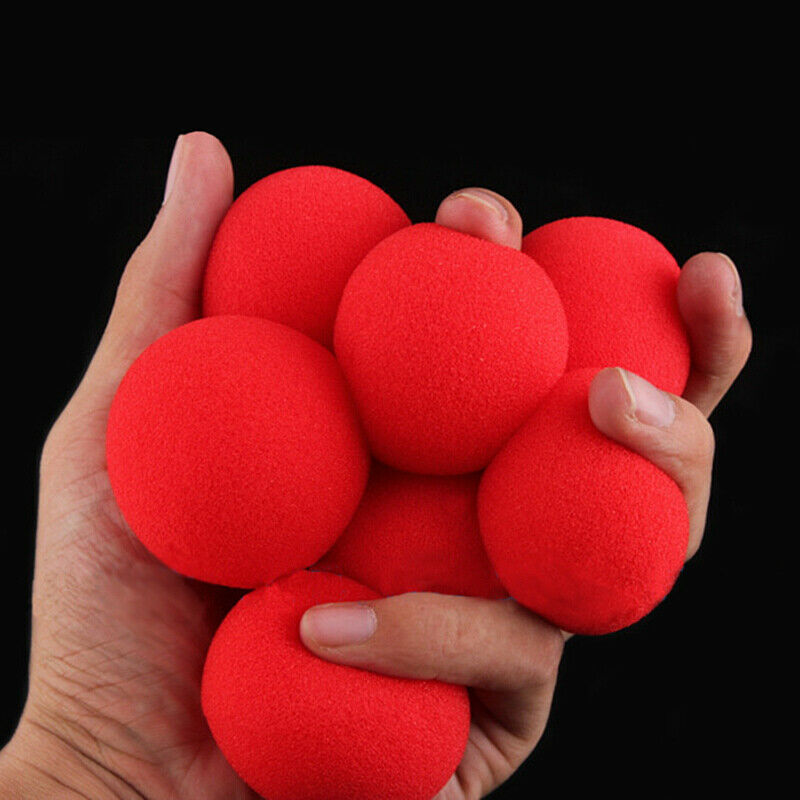 Soft-Sponge Red Balls Close-Up Magic Street Party Trick Magician Prop Ne JNH