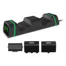 2 Dual Controller Charger for Xbox One X S Station Base Kit 2 Battery