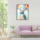 Painting By Numbers Kit DIY Canvas Oil Art Picture (Flowers Sika Deer)