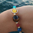 Solar System 9 Planets Universe Stars Women Office Style Natural Stones Bea