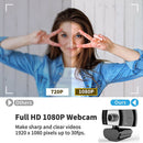 Q15 1080P Webcam 2MP USB Web Camera with Built-in Microphone for Computer A