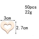 Eco-friendly Heart Shape Crafts Wood Chips Carved Ornament Accessories