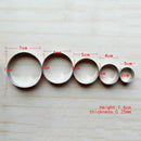 5pcs Round Circle Stainless Steel Cookie Biscuit DIY Baking Pastry M Top