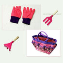 6Pc Kids Garden Tools Set Outdoor Toys For Children Sturdy Tote Metal Tools