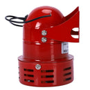 AC 220V Red Metal Motor Driven Air Raid Siren Horn Alarm