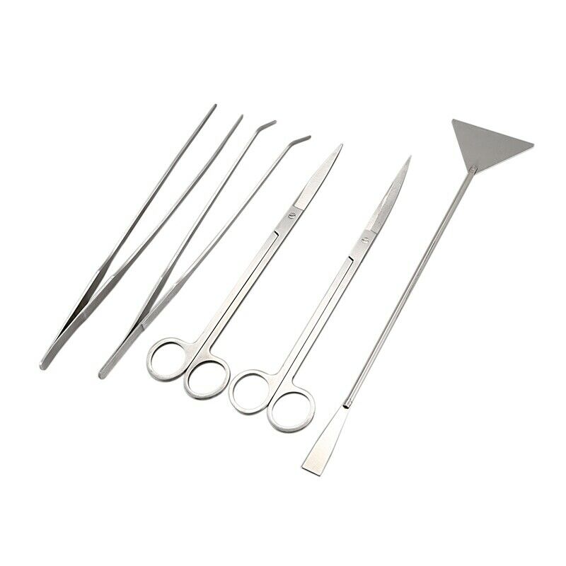 5Pcs/Set for Fresh and Marine Aquarium Live Plants Grass Scissor Tweezers S