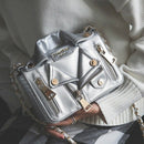 New Brand Design Chain Motorcycle Bags Women Clothing Shoulder Rivet Jacket
