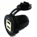 3.1A Dual USB Port Charger Socket Outlet 12V LED Waterproof for Motorcyc YYF