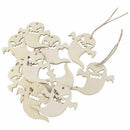 10pcs Wooden Embellishments Halloween Decoration Snicker Ghost Pattern Pend